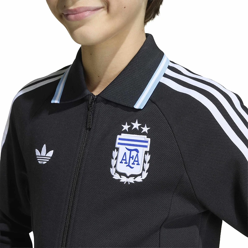 Youth adidas Black Argentina National Team Away Full-Zip Anthem Jacket