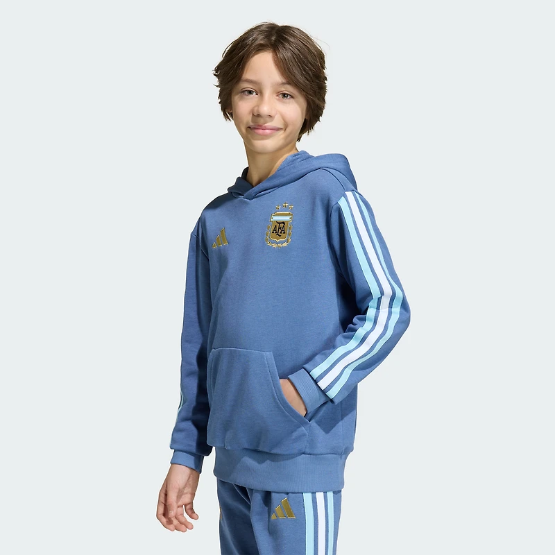 Sweat à capuche adidas Alphaskin bleu pour jeunes, équipe nationale d'Argentine, FIFA x Coupe du Monde