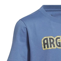 T-shirt adidas bleu pour jeunes de l'équipe nationale d'Argentine