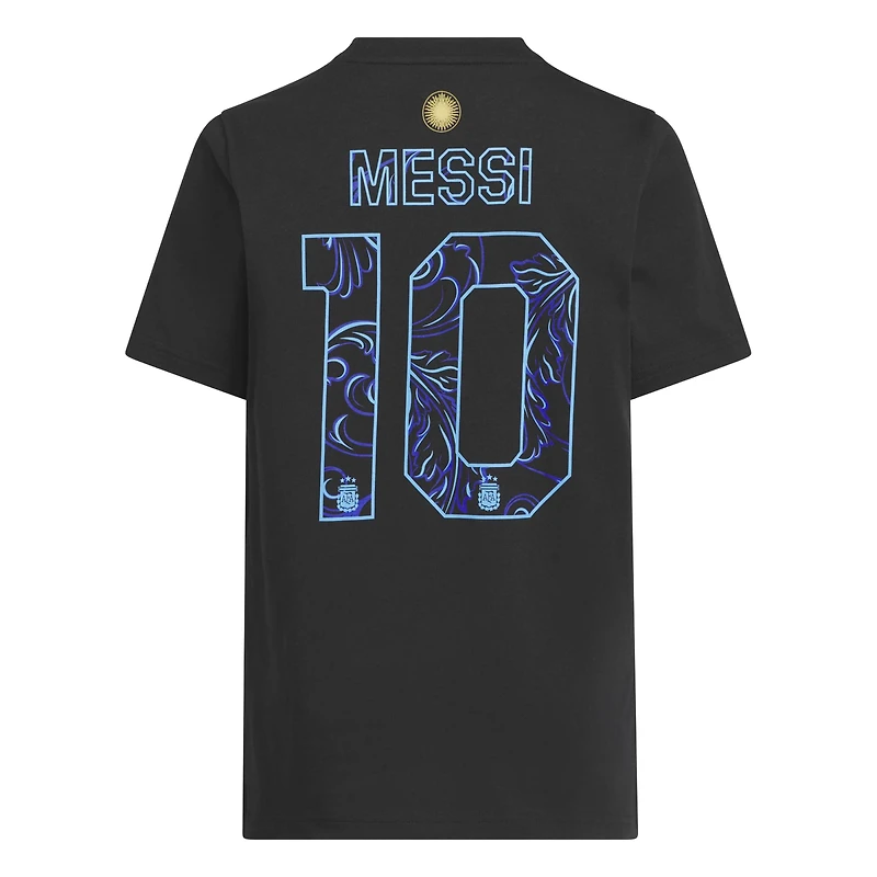 Youth adidas Lionel Messi Black Argentina National Team 2026 Away Jersey Hook Name & Number T-Shirt