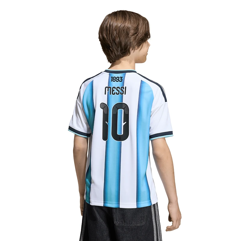 Youth adidas Lionel Messi White Argentina National Team 2026 Home Replica Jersey