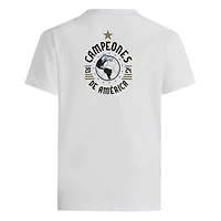 T-shirt adidas blanc pour jeunes de l'équipe nationale d'Argentine 2024 des champions la Copa America
