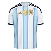 Maillot réplique domicile blanc adidas pour jeunes de l'équipe nationale d'Argentine 2026