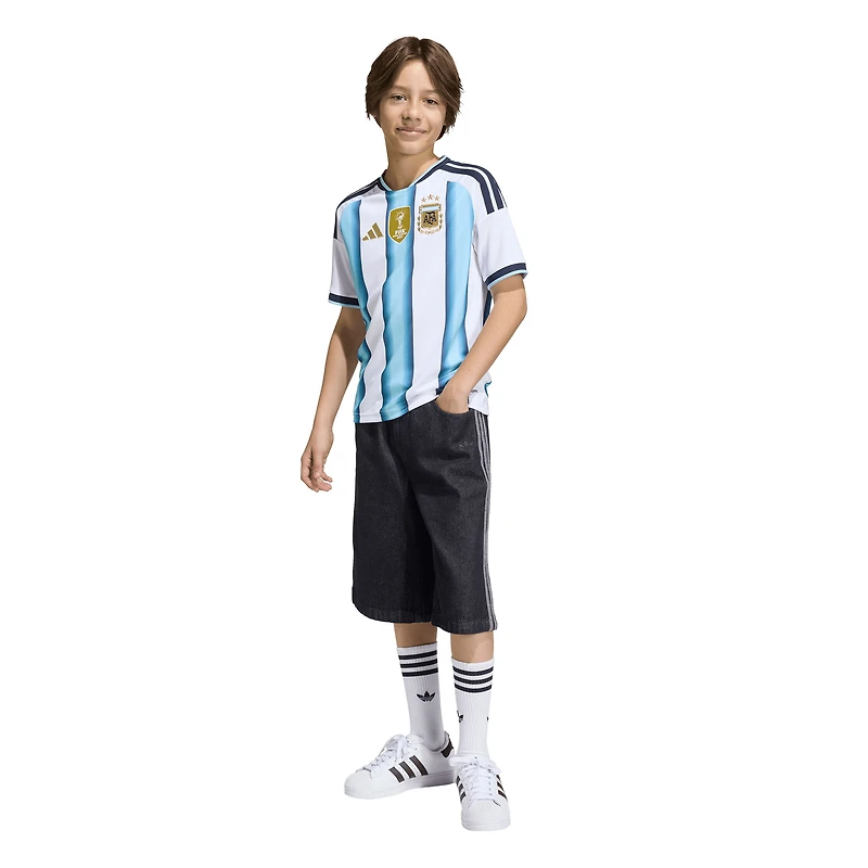 Youth adidas White Argentina National Team 2026 Home Replica Jersey