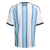 Maillot réplique domicile blanc adidas pour jeunes de l'équipe nationale d'Argentine 2026