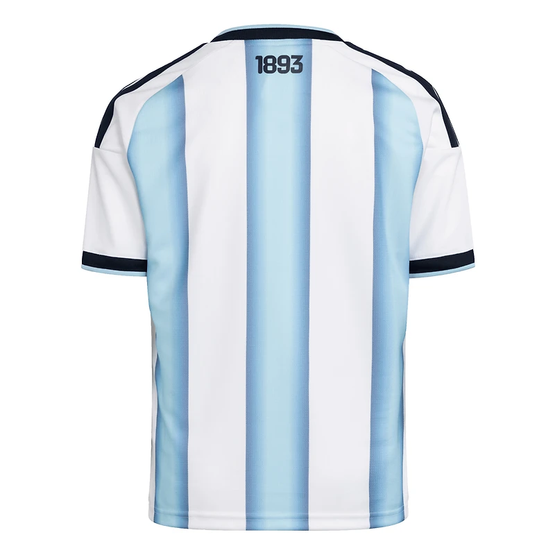 Youth adidas  White Argentina National Team FIFA x World Cup 2026 Home Replica Jersey