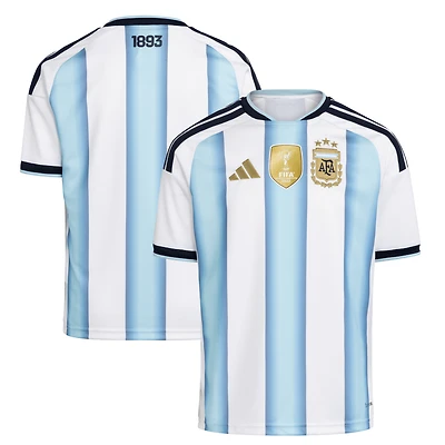 Youth adidas White Argentina National Team FIFA x World Cup 2026 Home Replica Jersey