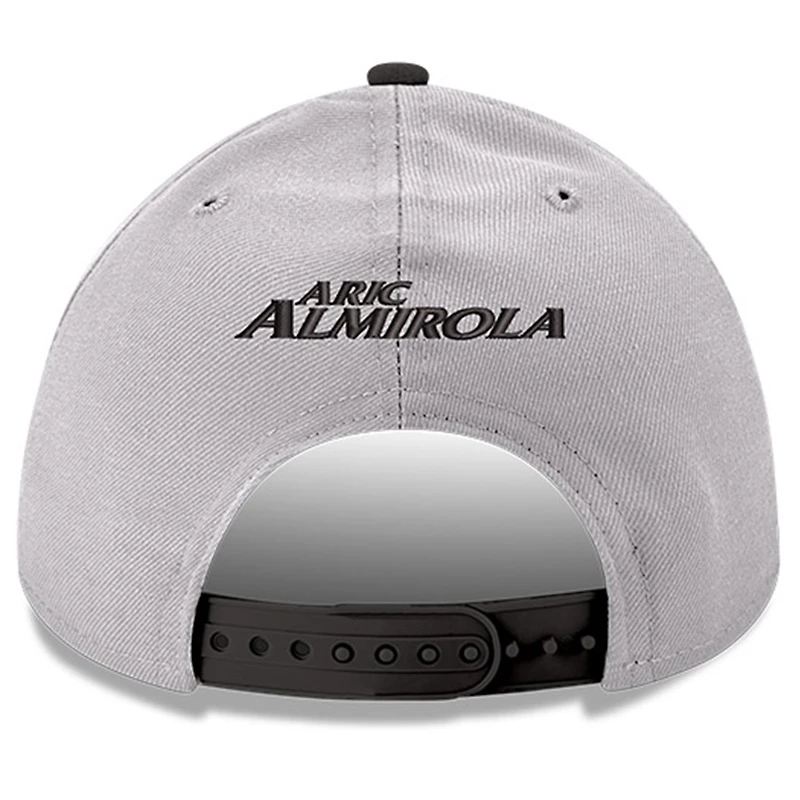 Men's New Era Gray/Black Aric Almirola 9FORTY Snapback Adjustable Hat