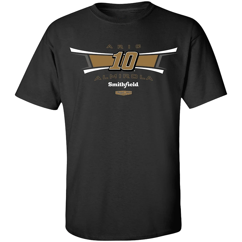 T-shirt à 2 points Aric Almirola Lifestyle Collection Stewart-Haas Racing Team noir pour homme