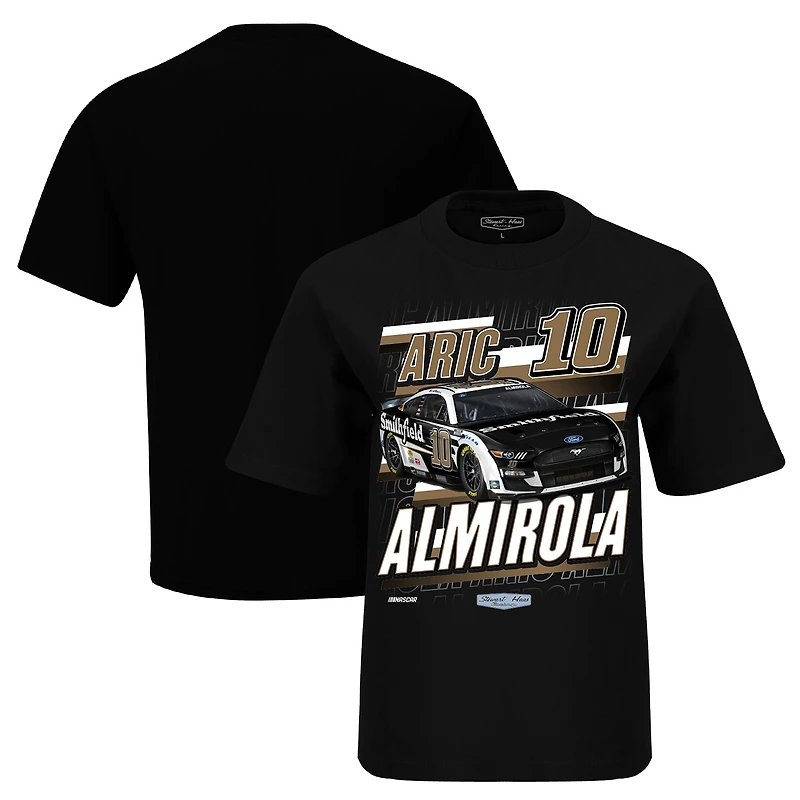 T-shirt noir Aric Almirola Smithfield Chicane de la collection Stewart-Haas Racing Team pour jeune