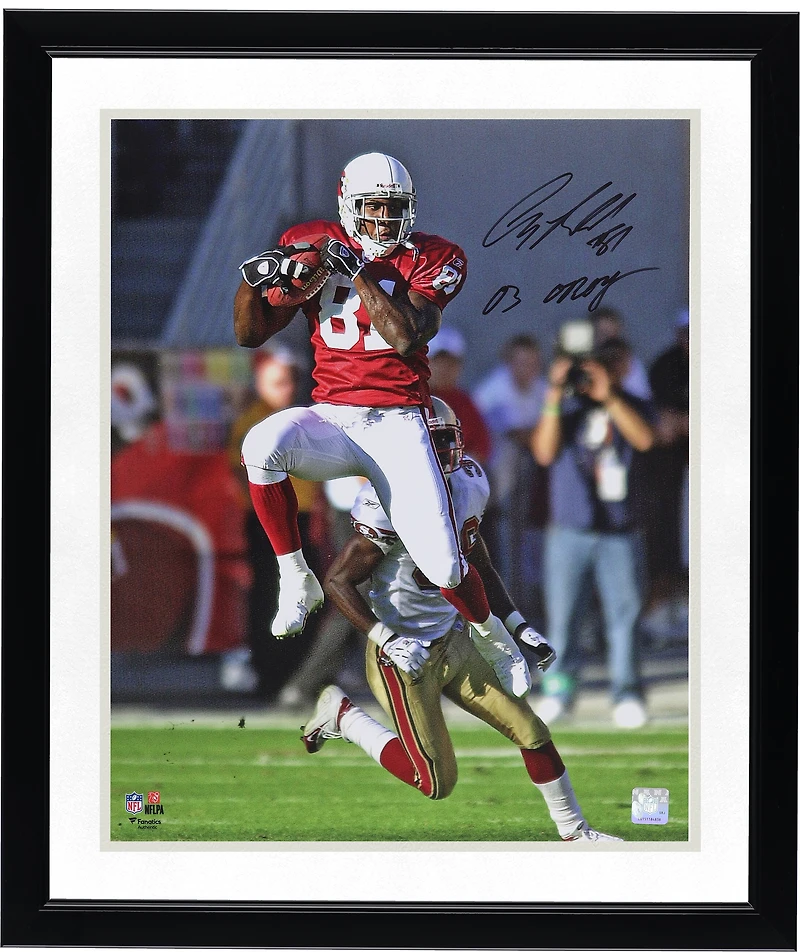 Anquan Boldin Arizona Cardinals Autographed 16" x 20" Jump Catch Vertical Photograph with "03 OROY" Inscription