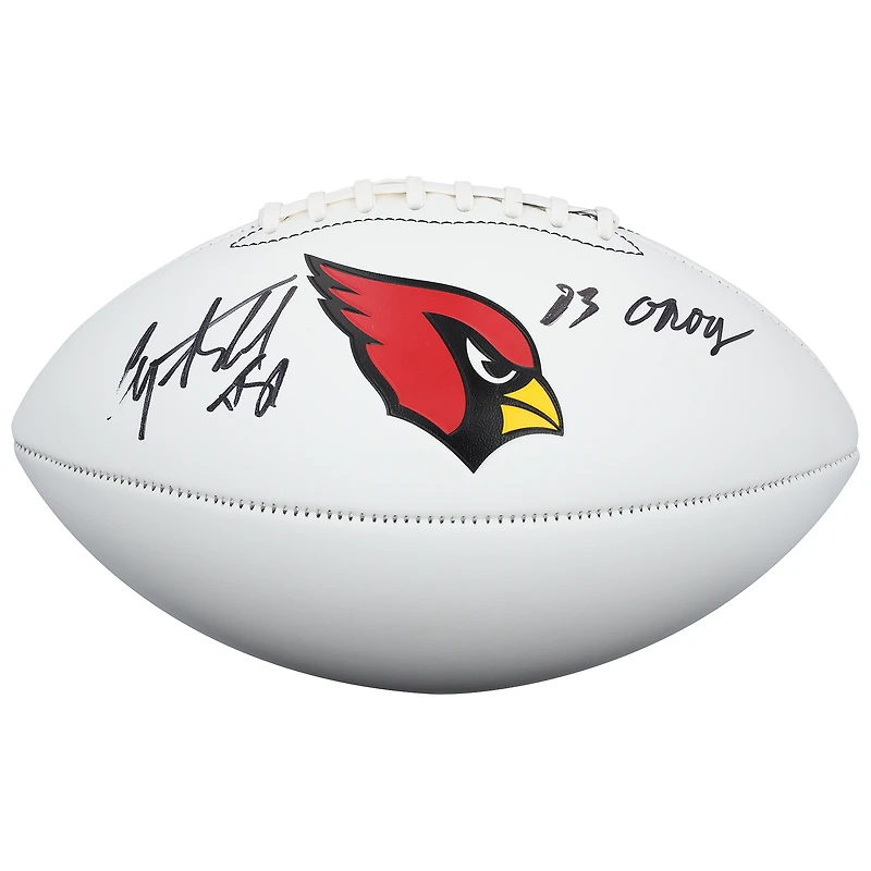 Anquan Boldin Arizona Cardinals Autographed Franklin White Panel Football with "03 OROY" Inscription