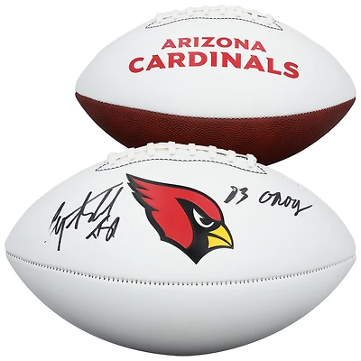 Anquan Boldin Arizona Cardinals Autographed Franklin White Panel Football with "03 OROY" Inscription