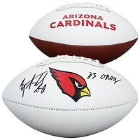 Anquan Boldin Arizona Cardinals Autographed Franklin White Panel Football with "03 OROY" Inscription