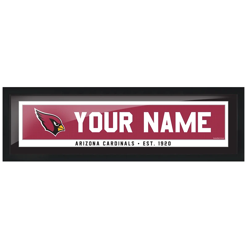 Cardinals de l'Arizona - 6'' x 22'' Art encadré personnalisé
