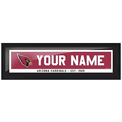 Cardinals de l'Arizona - 6'' x 22'' Art encadré personnalisé