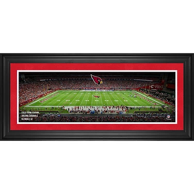 Photographie panoramique encadrée des Cardinals de l'Arizona (10" x 30") du stade State Farm