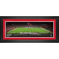 Photographie panoramique encadrée des Cardinals de l'Arizona (10" x 30") du stade State Farm