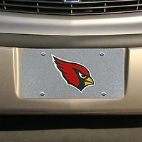 Plaque d'immatriculation scintillante Cardinals de l'Arizona - Argent