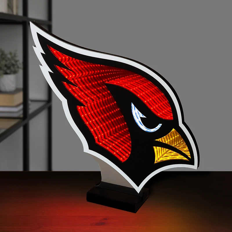 Lampe LED Infinity avec logo des Cardinals de l'Arizona