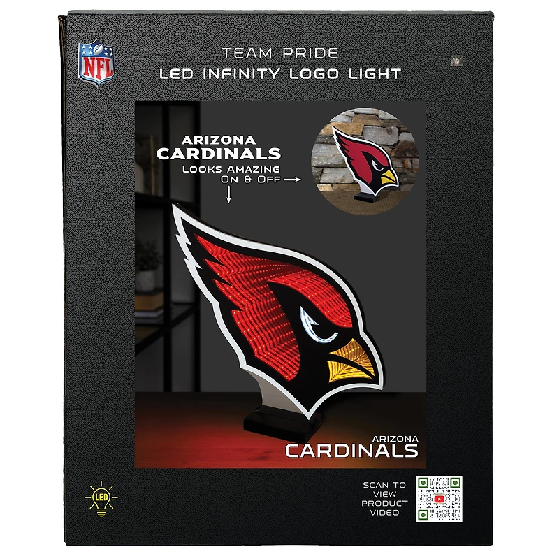 Lampe LED Infinity avec logo des Cardinals de l'Arizona