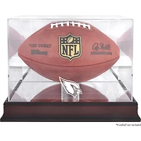 Arizona Cardinals Mahogany Football Logo Display Case with Mirror Back
