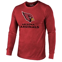 T-Shirt à Manches Longues Tri-Blend Lockup Majestic Threads Arizona Cardinals - Cardinal