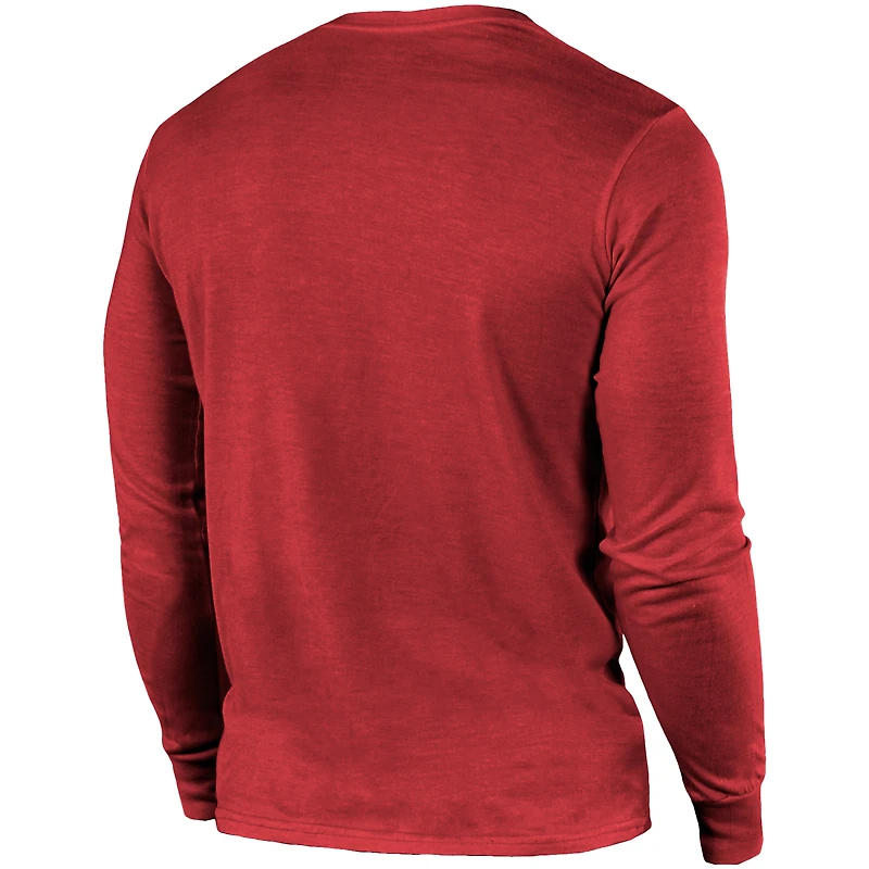 T-Shirt à Manches Longues Tri-Blend Lockup Majestic Threads Arizona Cardinals - Cardinal