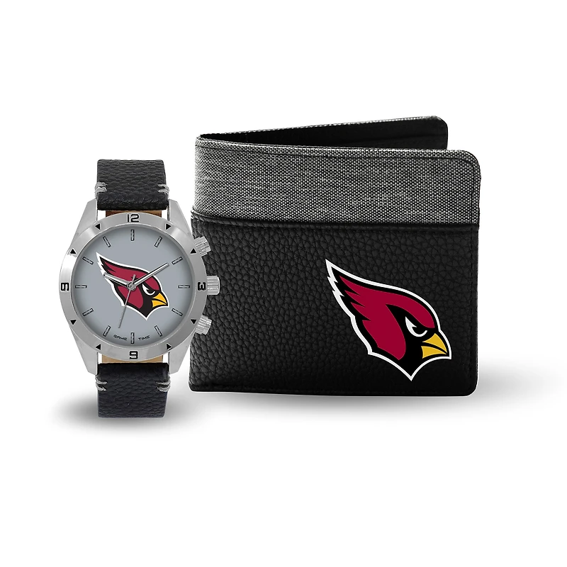 Coffret cadeau montre et portefeuille des Cardinals de l'Arizona