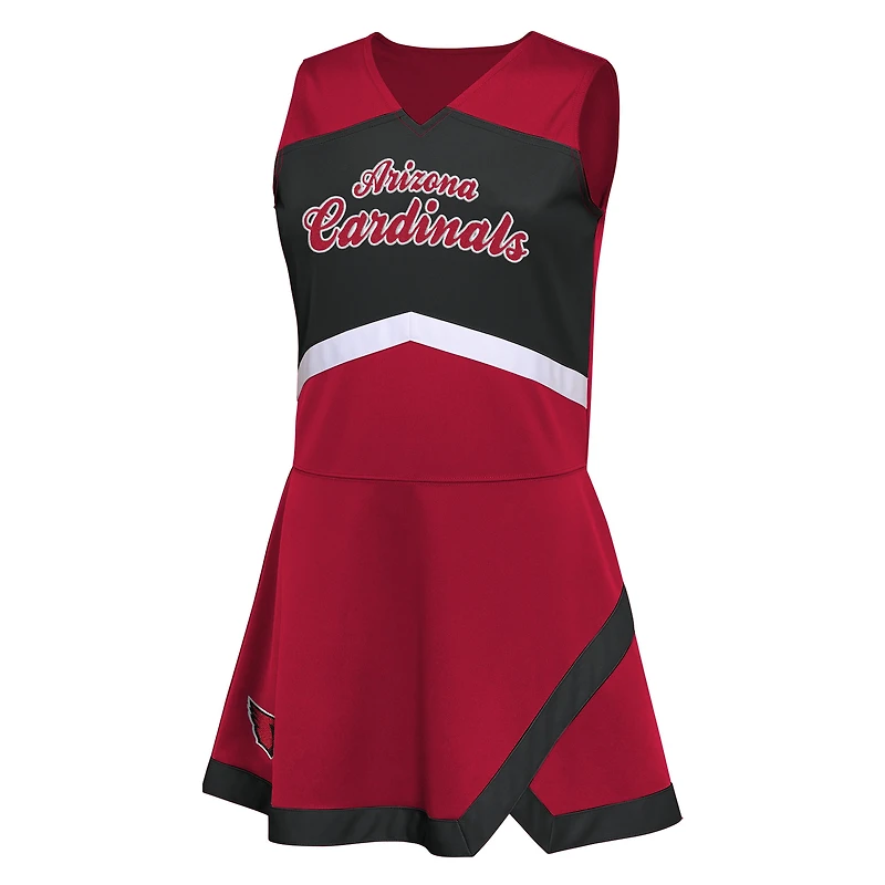 Filles d'âge préscolaire Cardinal Arizona Cardinals deux pièces Cheer Captain Jumper Dress avec Bloomer Set