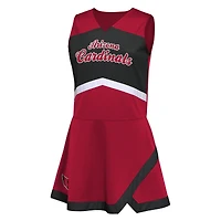 Filles d'âge préscolaire Cardinal Arizona Cardinals deux pièces Cheer Captain Jumper Dress avec Bloomer Set