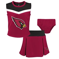 Girls Toddler Cardinal Arizona Cardinals Spirit Cheer Two-Piece Cheerleader Set with Bloomers
