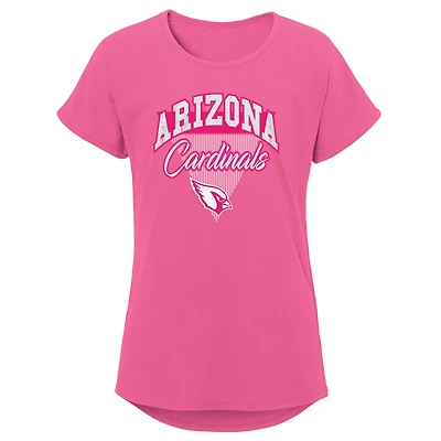 T-shirt Dolman Playtime des Cardinals de l'Arizona rose pour jeune fille