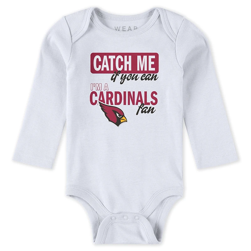 Infant & Newborn WEAR by Erin Andrews Arizona Cardinals Three-Piece Turn Me Around Bodysuits Pant Set