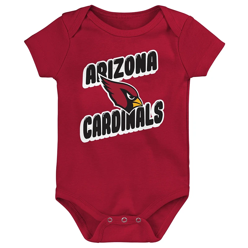 Ensemble de trois bodies pour bébé Arizona Cardinals Play Day