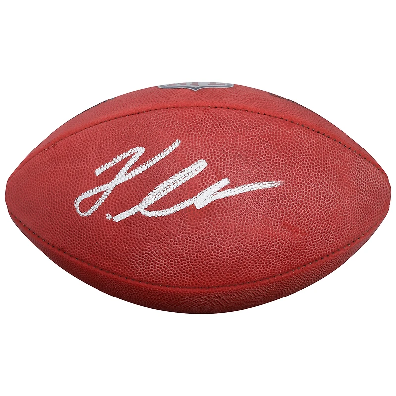 Ballon de football américain Wilson Duke en couleur, autographié par Jeremiyah Love des Cardinals de l'Arizona