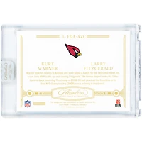 Kurt Warner & Larry Fitzgerald Arizona Cardinals Autographed 2024 Panini Flawless Sapphire Franchise Dual #FDA-AZC #9/10 Card