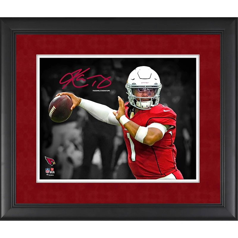 Photographie encadrée de 11" x 14 " de Kyler Murray, Arizona Cardinals, signature fac-similé
