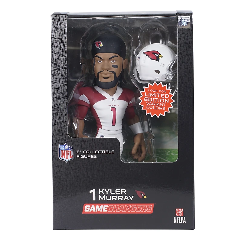 Figurine en vinyle 6" GameChanger de Kyler Murray Arizona Cardinals Series 3 - Recherchez des variantes de couleurs unies rares