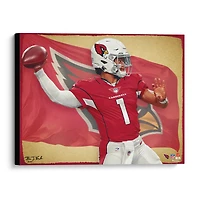 Kyler Murray Arizona Cardinals Impression giclée sur toile tendue 20" x 24" - Conçue et signée par l'artiste Brian Konnick - Édition limitée 25