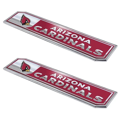 Logo Brands  Arizona Cardinals 2-Pack Embossed Truck Emblem Set