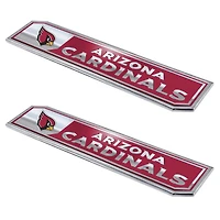 Logo Brands  Arizona Cardinals 2-Pack Embossed Truck Emblem Set