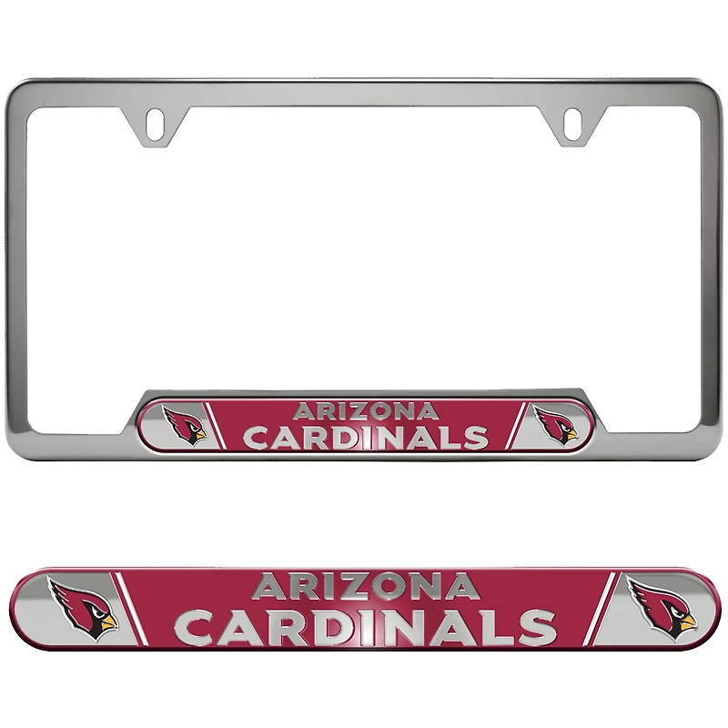 Cadre de plaque d'immatriculation en relief des Cardinals de l'Arizona