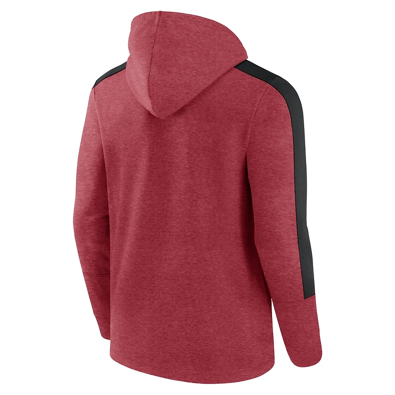 Sweat à capuche entièrement zippé Heather Cardinal Arizona Cardinals Fanatics pour hommes