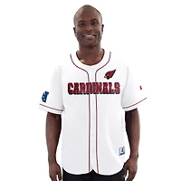 Maillot de baseball à boutons complets pour homme Starter White Arizona Cardinals Relay