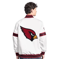 Men's Starter  White Arizona Cardinals Scout Full-Snap Varsity Jacket