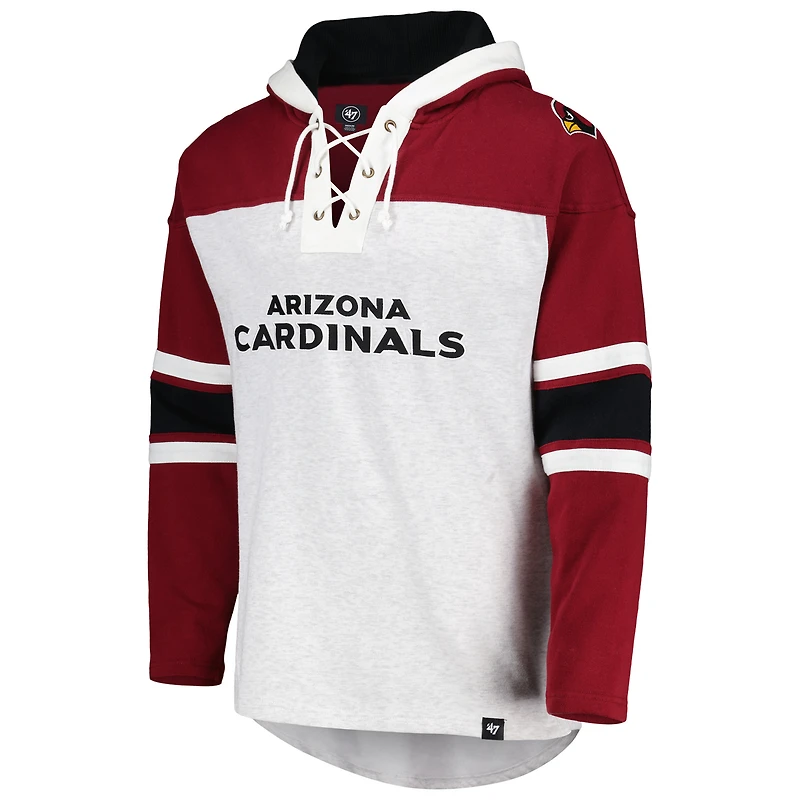 Chandail à capuchon lacets gris chiné pour hommes '47 Arizona Cardinals Gridiron