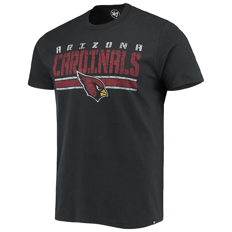 T-shirt à rayures noires pour homme '47 Arizona Cardinals Team