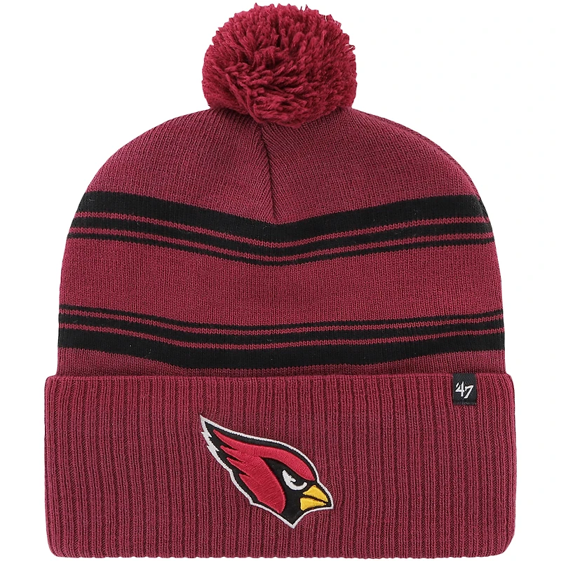 Bonnet en tricot à revers Fadeout '47 Cardinal Arizona Cardinals pour hommes avec pompon