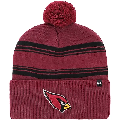 Bonnet en tricot à revers Fadeout '47 Cardinal Arizona Cardinals pour hommes avec pompon
